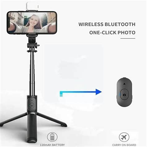 Q02S Wireless Bluetooth Selfie Stick Foldable Mini Tripod With Fill