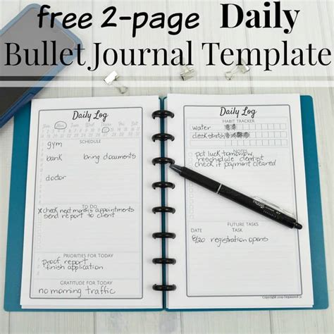 Bullet Journal Daily Spread Organized 31
