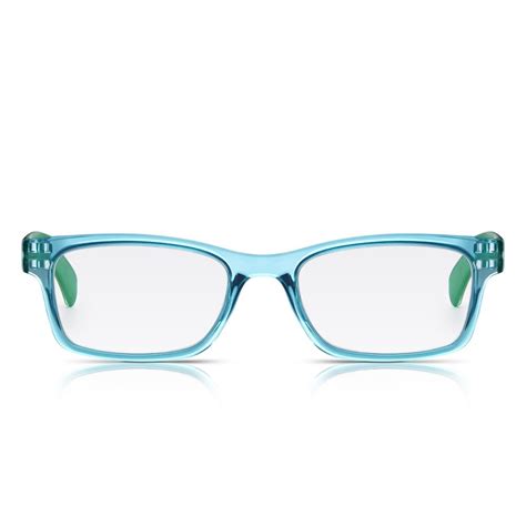 buy read optics mens and womens crystal blue and green super light rectangle reading glass
