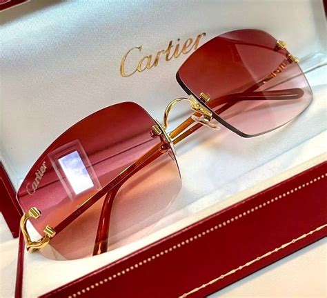 Cartier Cartier Occhiali Da Sole C Decoro Vintage Rimless Catawiki