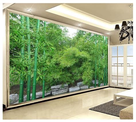Photo Wallpaper 3d Wall Murals Wallpaper Custom Hd Bamboo Landscape Scenery Sofa Mural Living