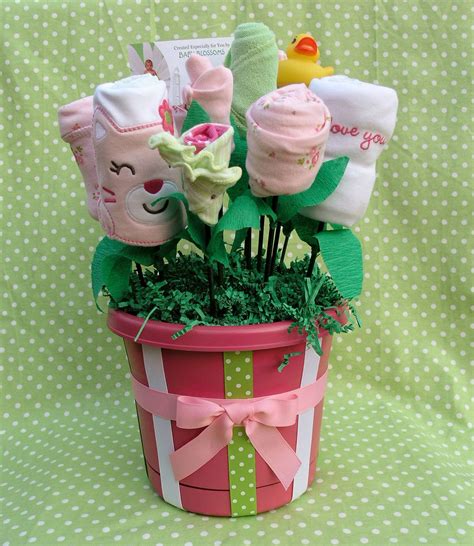 5 out of 5 stars. New Baby Gift Girls Flower Bouquet by babyblossomco on ...