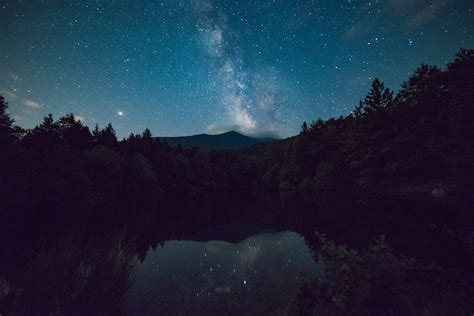 Starry Night Sky Reflection 5k Hd Nature 4k Wallpapers Images