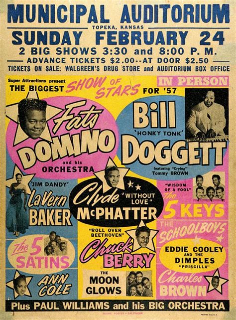 Classic R And B Rock N Roll Concert Poster The Biggest Show Of Stars