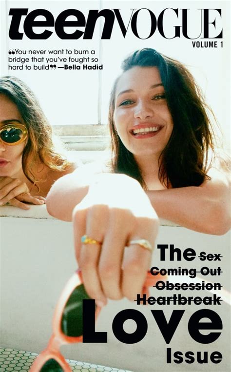 bella hadid stars on the cover of teen vogue s love issue fashionista