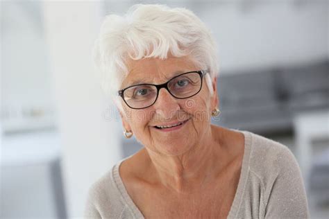 Smiling Elderly Woman At Home Stock Image Image Of Lifestyle Years 65422033