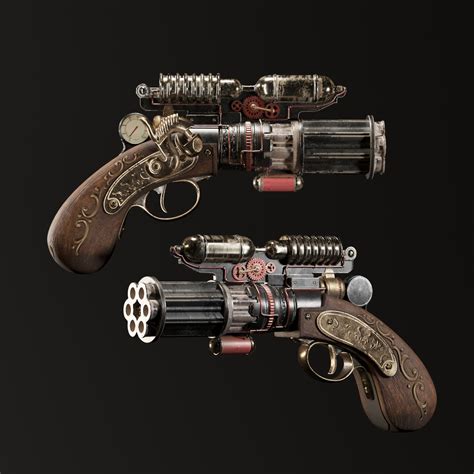 Decorative Steampunk Gun Flippednormals