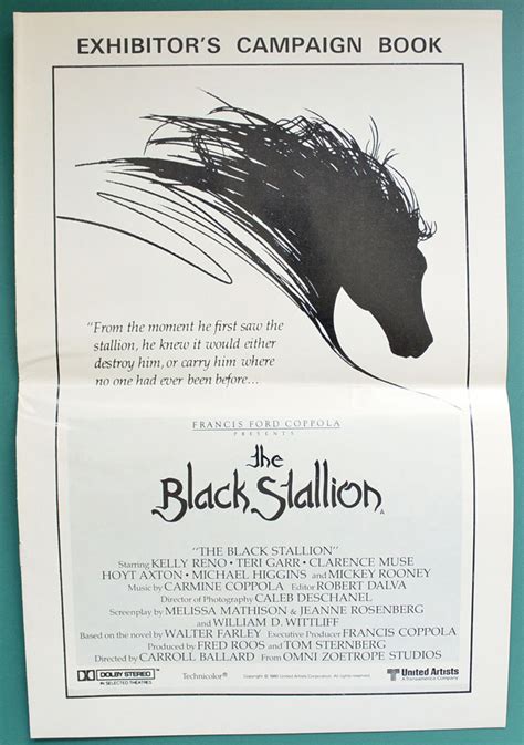 Nonton adalah sebuah website hiburan yang menyajikan streaming film atau download movie gratis. Black Stallion (The) Original 8 Page Cinema Exhibitor's ...