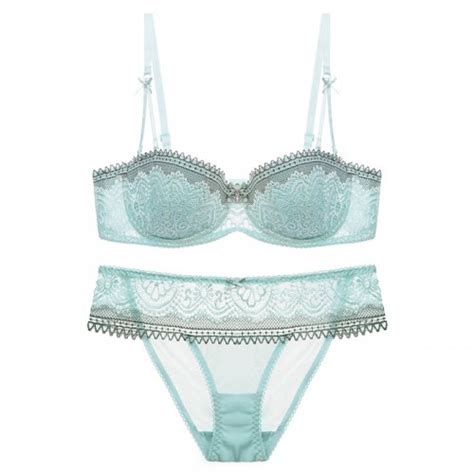 Abcde Cup Women Bra Set Ultra Thin Lace Embroidery Push Up Bra Panty