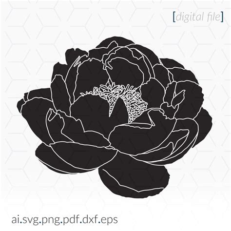 Peony Svg Cut File Layered Svg Cut File