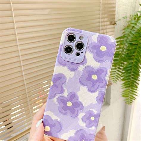 Purple Flower Silicone Phone Case Soft Phone Case For Etsy