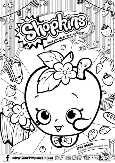 Supercoloring.com is a super fun for all ages: Image - Colour In Apple Blossom.jpg | Shopkins Wiki ...