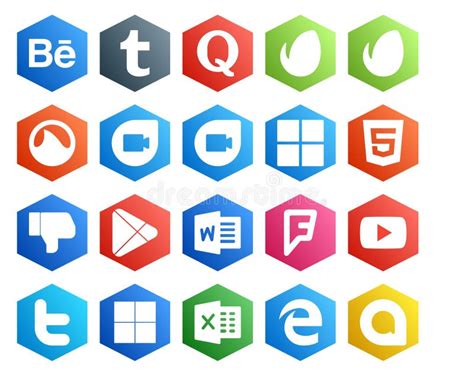20 Social Media Icon Pack Including Tweet Video Html Youtube