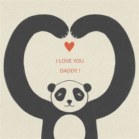I Love You Daddy Panda Card Boomf