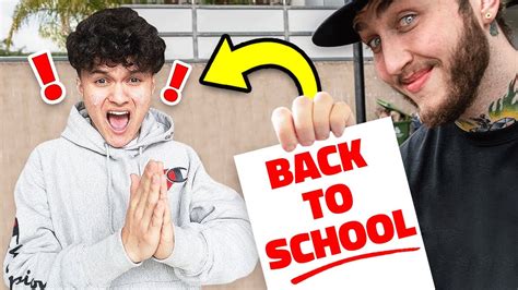 back to school prank on little brother faze jarvis youtube