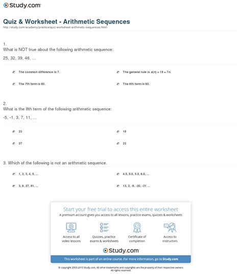 Using the interactive, pupils explore arithmetic and geometric sequences by setting the. Arithmetic Progression Worksheets