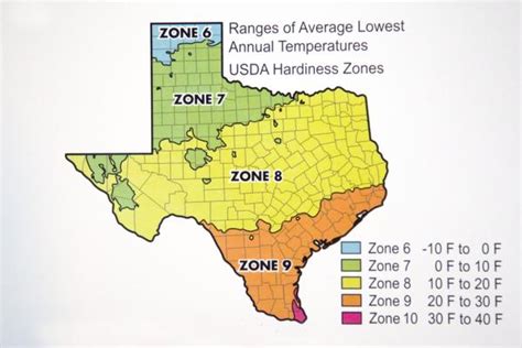 Texas Garden Zone Map