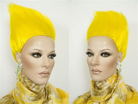 Short Straight Bart Simpson Inspired Yellow Brunette Fun Color Costume Wig Ebay Costume Wigs