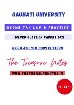 Gauhati University Income Tax Law Practice Solved Question Paper Pdf