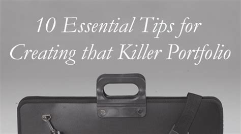 10 Essential Tips For Creating That Killer Portfolio Design Sojourn