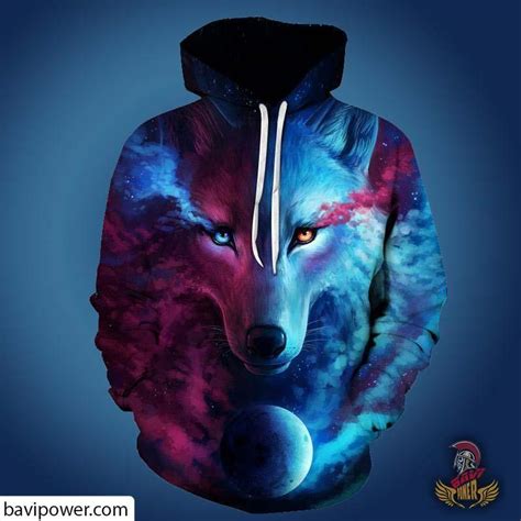 3d Ice And Fire Wolf Hoodie Bavipower