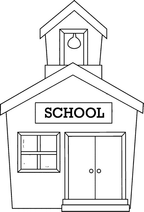 School Building Coloring Pages Wecoloringpage Coloring Home