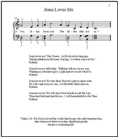 Gospel Song Jesus Loves Me Beginner And Easy Piano Plus Lead Sheets