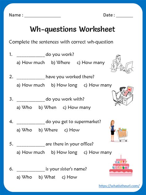Wh Questions Worksheets For Kids Your Home Teacher