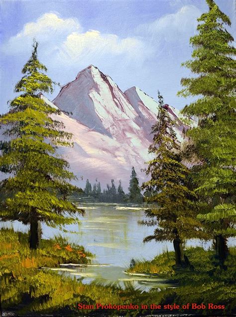 How To Paint Happy Trees Bob Ross Parody Easy Landscape Paintings