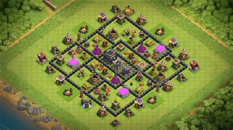 If this is the problem, we have got you covered ! New Town Hall 8 (TH8) Trophy Base 2018 with CC in Center