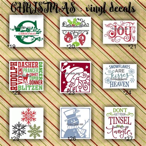 Christmas Vinyl Decals Christmas Decoration Decal Sticker Decal
