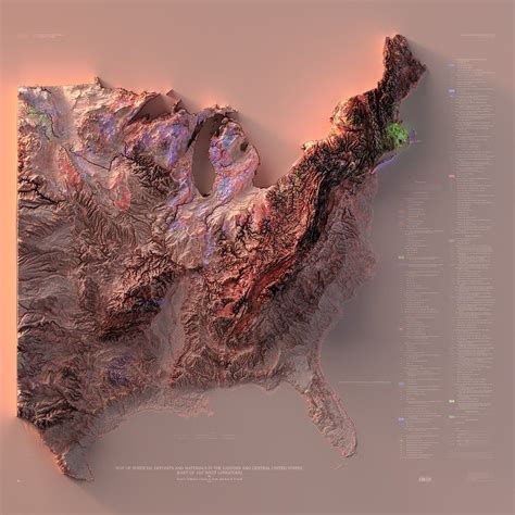 Relief Map Of The United States Map