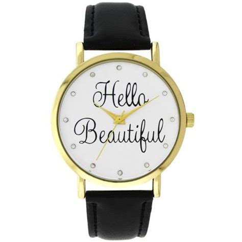 A Classic Time Watch Co Womens Black Hello Beautiful Watch 15