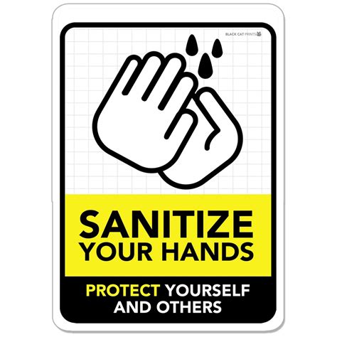 Sanitize Your Hands Sign Laminated Signage Sign Board Shopee