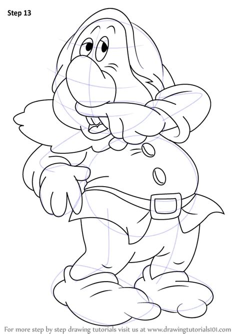 Learn How To Draw Sneezy Dwarf From Snow White And The Seven Dwarfs