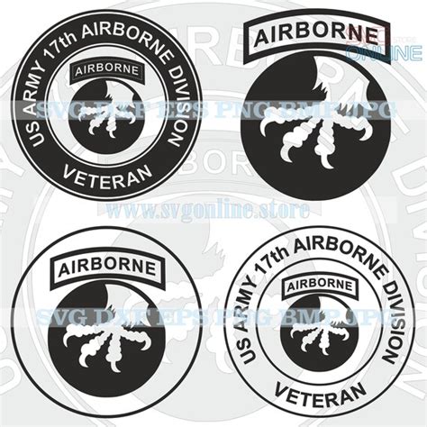 Us Army 17th Airborne Division Svg Dxf Png Clipart Vector Etsy