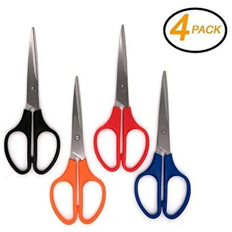 Emraw 8 Straight Handle Double Thumb Stainless Steel Scissors Soft