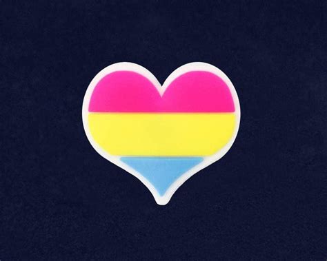 Pansexual Flag Heart Pins Lgbtq Gay Pride Jewelry In Bulk We Are Pride