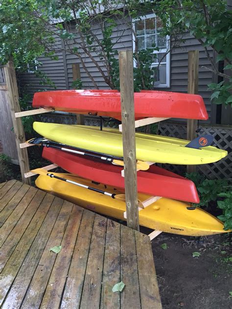 Convenient Storage Rack For Kayaks Paddle Boards Paddles And