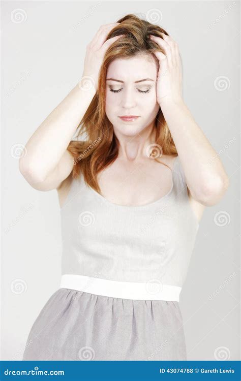 Woman Looking Concerned Stock Photo Image Of Concern 43074788