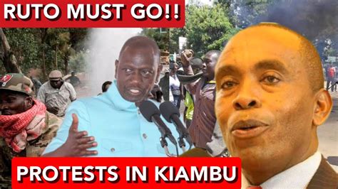 Happening Now Heavy Demonstrations Rock In Kiambu Protesters Demand