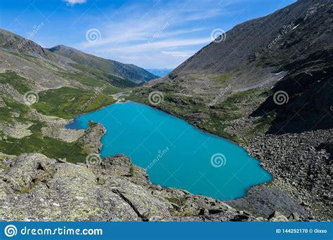 Akchan Turquoise Lake Scenic View Altai Mountains Stock Photo Image