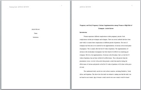 Apa Papers Writing A Journal Summary In Apa Format