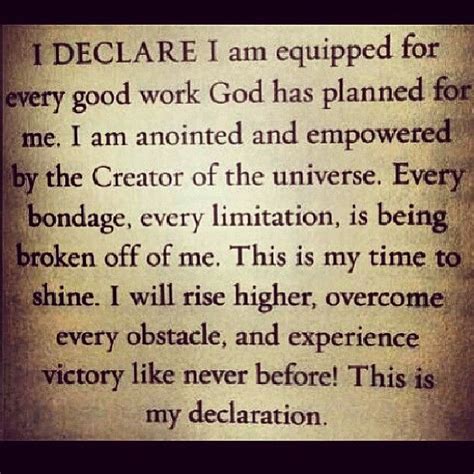 This Is My Declaration Faith Encouragement Inspirational Prayers