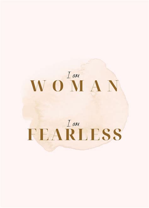 Fearless Woman Printable I Am Woman Digital Print I Am Etsy