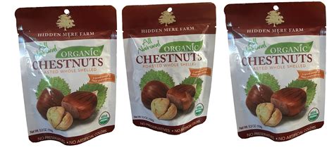 Hidden Mere Farm Organic Chestnuts Roasted Whole Shelled 3 Pack Buy Online In United Arab