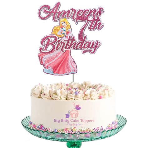 princess aurora card cake topper itty bitty cake toppers