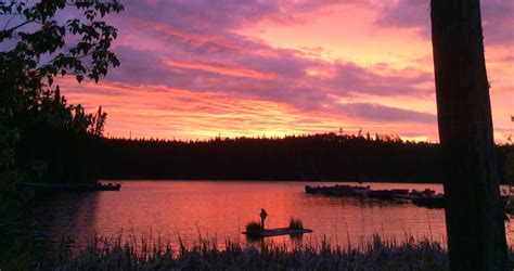 Woman River Camp Sunset Country Ontario Canada