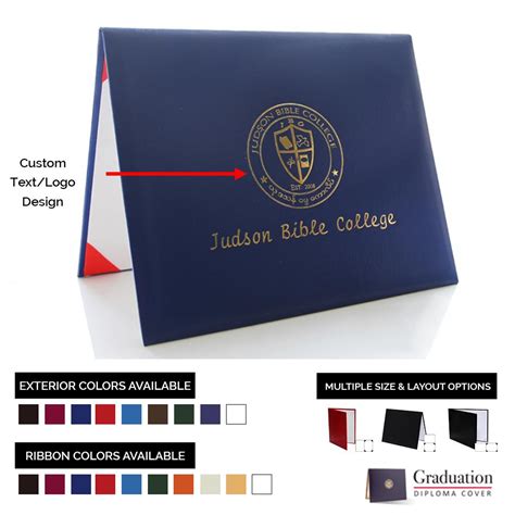 Custom Diploma Covers With Text Or Logos Textured Graduacion