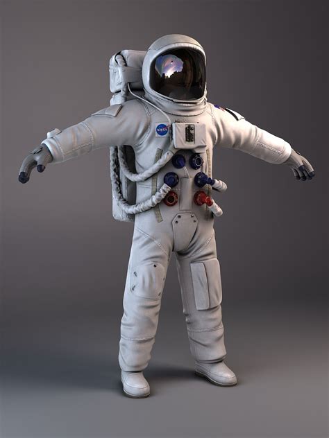 Nasa Astronaut Apollo 3d Model Astronaut Suit Astronaut Space Suit